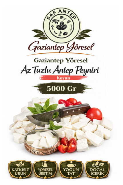 Gaziantep Yöresel Az Tuzlu Koyun Peyniri Doğal Geleneksel Ev Lezzeti