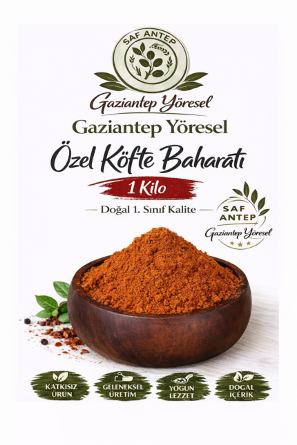 Gaziantep Yöresel Premium Köfte Baharatı – Doğal, Yoğun Lezzet (100g / 250g / 500g / 1 Kg)